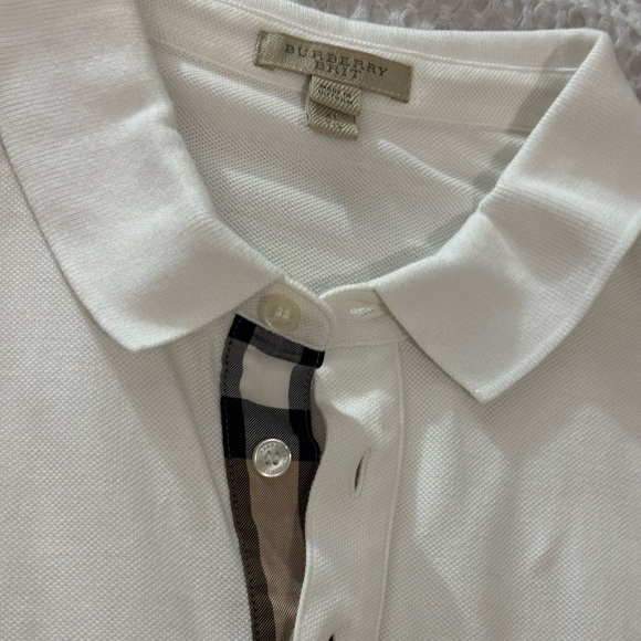 BURBERRY White Polo Shirt - Picture 3 of 4